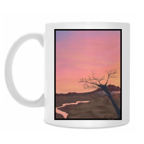 Кружка с принтом Деревце