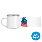 Кружка металлическая белая (круговая запечатка)