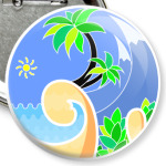 Тропический пейзаж в круге