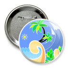 Тропический пейзаж в круге