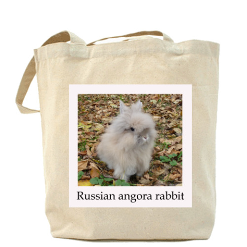 Сумка шоппер с принтом Russian angora rabbit