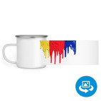 Кружка металлическая белая (круговая запечатка)