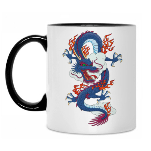 Кружка с принтом Дракон