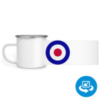 Кружка металлическая белая (круговая запечатка)