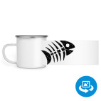 Кружка металлическая белая (круговая запечатка)