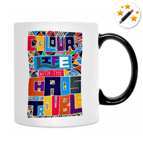 Кружка-хамелеон с принтом Жизнь