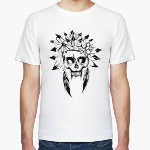 Футболка с принтом Skull of Cherokee