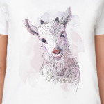 Акварельная козочка