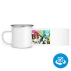 Кружка металлическая белая (круговая запечатка)