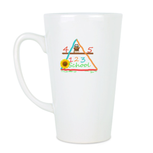 Чашка Латте с принтом Моя школа