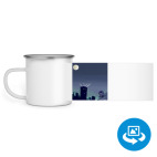 Кружка металлическая белая (круговая запечатка)