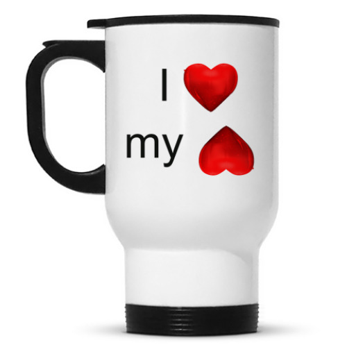 Кружка-термос с принтом я люблю свою