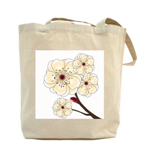 Сумка шоппер с принтом Sakura