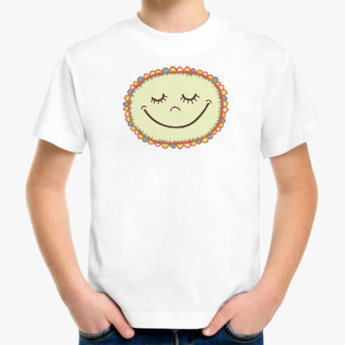 Детская футболка Круглый, довольный.