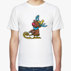 Олень на санках