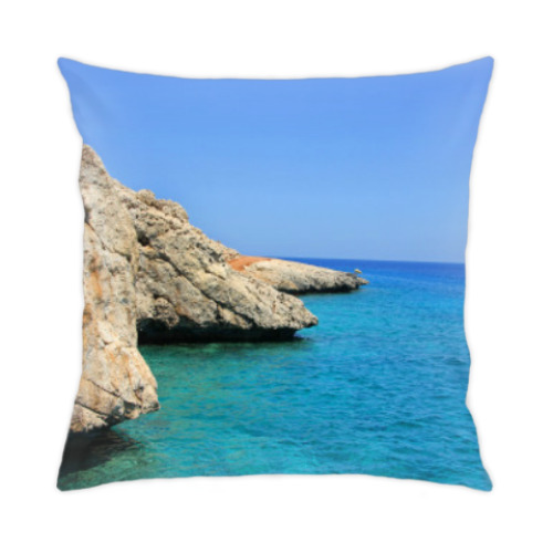 Подушка с принтом Морской отдых