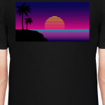 Закат в Майами в стиле ретро