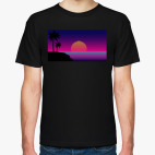 Закат в Майами в стиле ретро