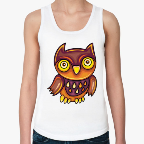 Женская майка с принтом СОВА