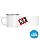 Кружка металлическая белая (круговая запечатка)