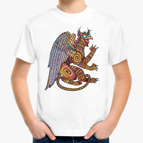 Детская футболка с принтом Йошкина Грифошка