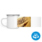 Кружка металлическая белая (круговая запечатка)