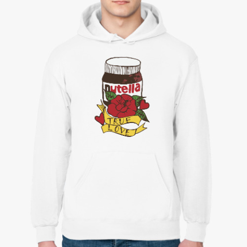 Толстовка худи с принтом Nutella Нутелла Шоколад