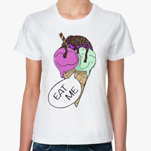 Классическая футболка Мороженое поп арт