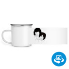 Кружка металлическая белая (круговая запечатка)