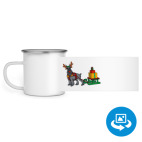 Кружка металлическая белая (круговая запечатка)