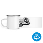 Кружка металлическая белая (круговая запечатка)