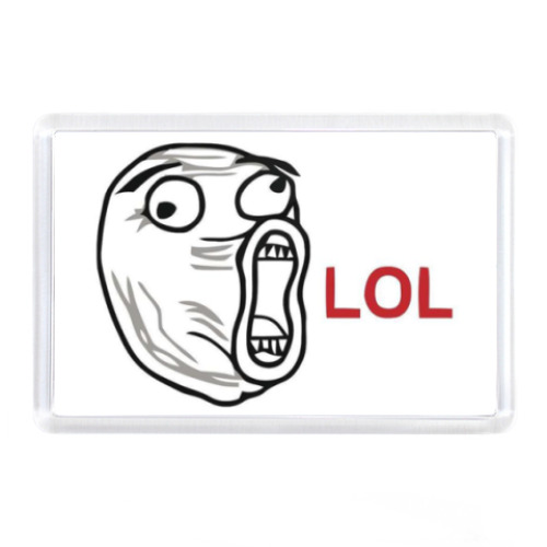 Магнит с принтом Lol, мем