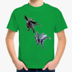 Динозавр, крылья, арт, искусство, рисунок