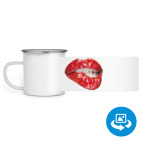 Кружка металлическая белая (круговая запечатка)