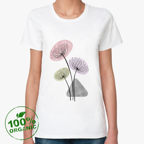 Женская футболка из органик-хлопка Одуванчики