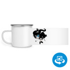 Кружка металлическая белая (круговая запечатка)