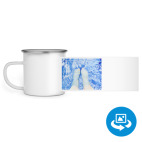 Кружка металлическая белая (круговая запечатка)