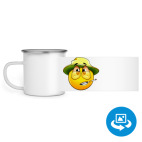 Кружка металлическая белая (круговая запечатка)