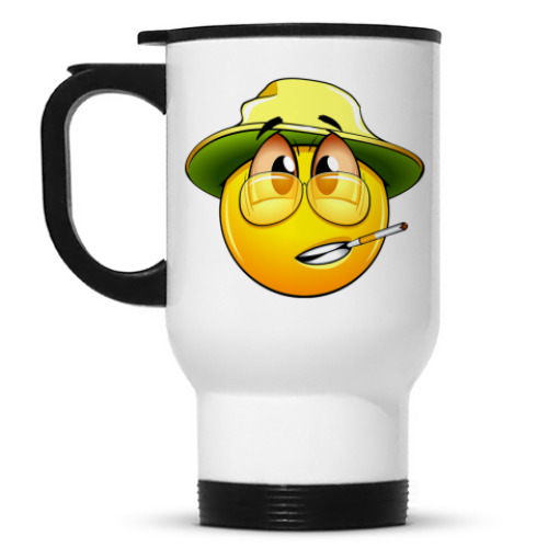 Кружка-термос с принтом Смайлик