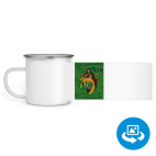 Кружка металлическая белая (круговая запечатка)