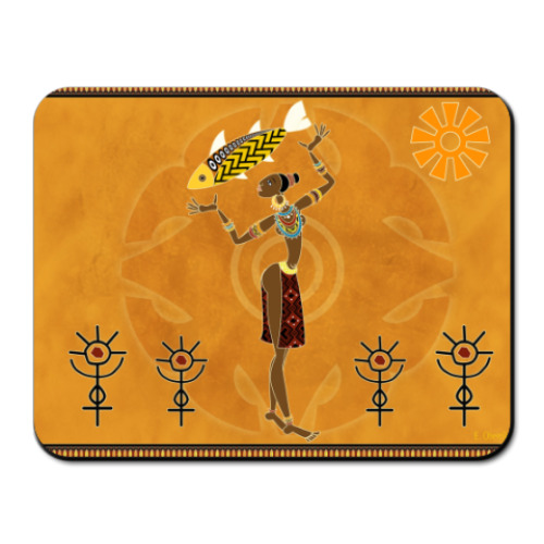 Коврик для мыши с принтом Африканские мотивы
