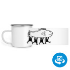 Кружка металлическая белая (круговая запечатка)