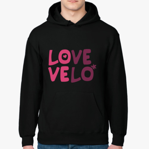 Толстовка худи с принтом Love velo