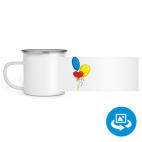 Кружка металлическая белая (круговая запечатка)