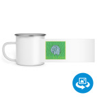 Кружка металлическая белая (круговая запечатка)