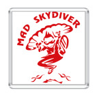 Магнит 6.5 x 6.5 см MAD SKYDIVER