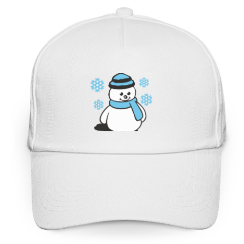 Кепка бейсболка с принтом Снеговичок