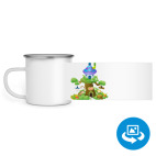 Кружка металлическая белая (круговая запечатка)