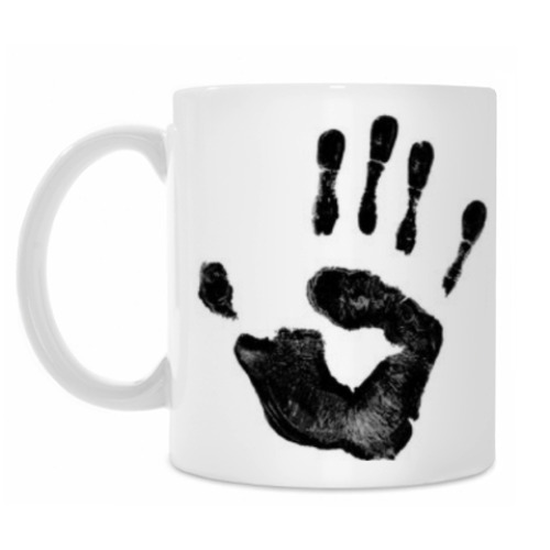 Кружка с принтом Ладони: 'Чёрные'