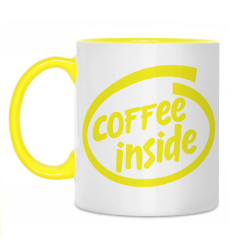 Кружка с принтом Coffee inside!
